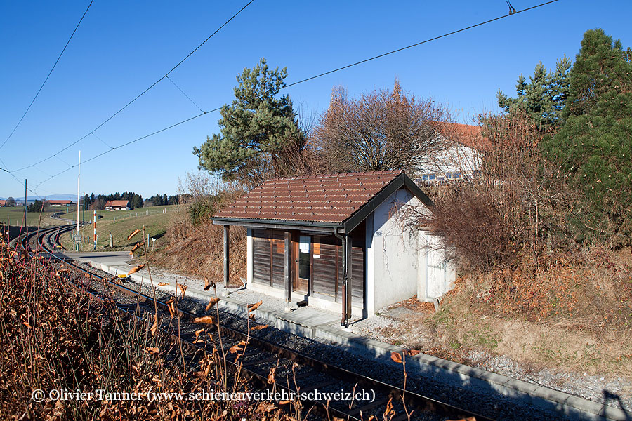 ehemaliger Bahnhof "Rueyres-Treyfayes"