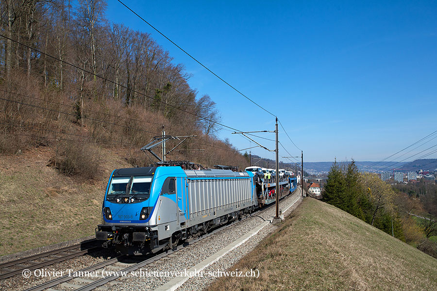 Br 187 003 (angemietet von Railpool) mit Auto-Neuwagen