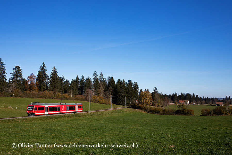 ABe 2/6 632 auf dem Weg nach Glovelier