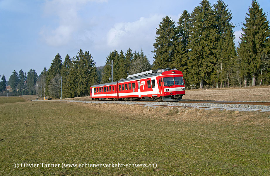 BDe 4/4’’ 611 auf dem Weg nach La Chaux-de-Fonds