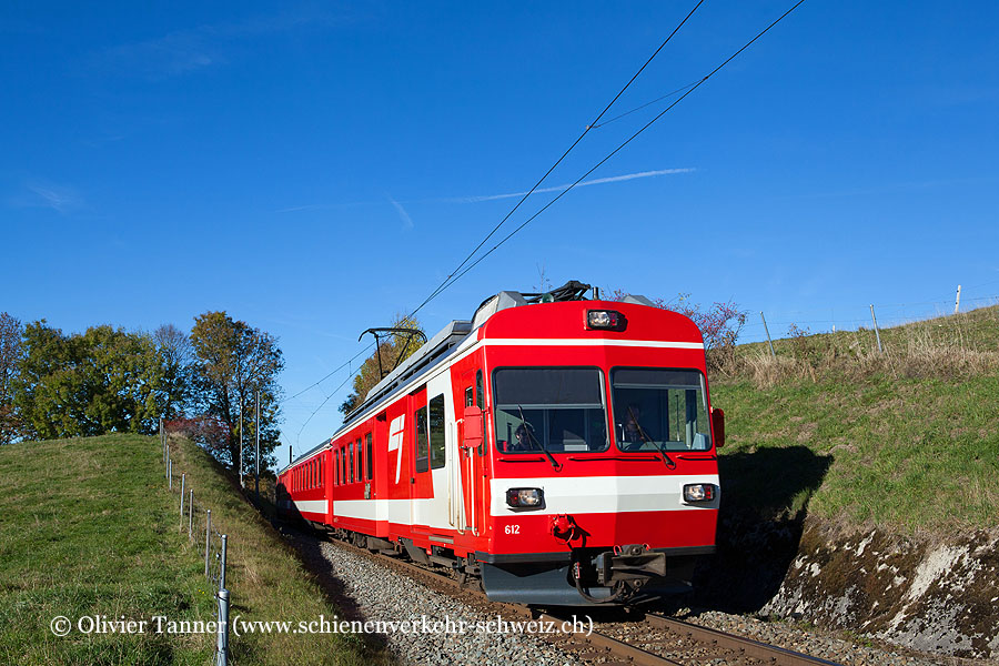 BDe 4/4’’ 612 auf dem Weg nach La Chaux-de-Fonds