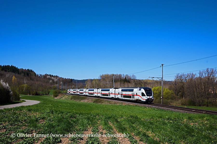 KISS 4104 als IC Stuttgart Hbf – Horb – Singen (Hohentwiel) – Zürich HB
