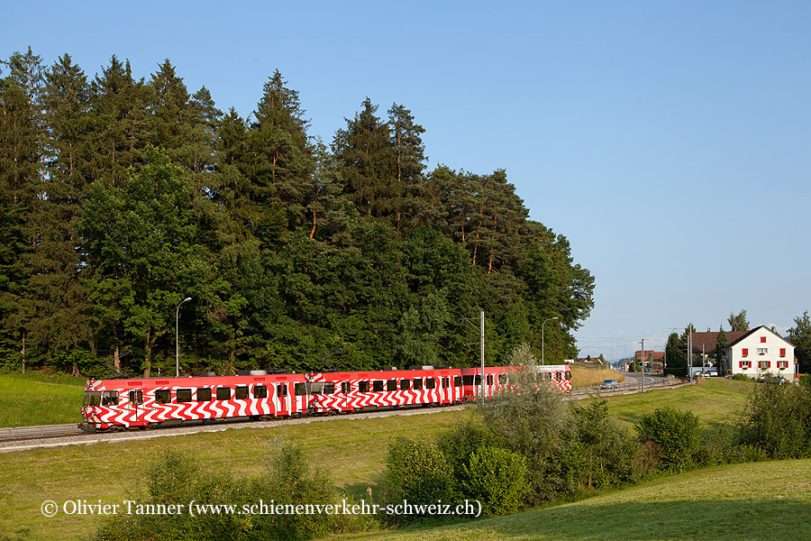Be 4/4 14 und Be 4/4 15 (verstärkter Zug wegen dem Open Air Frauenfeld) als Regionalzug nach Frauenfeld