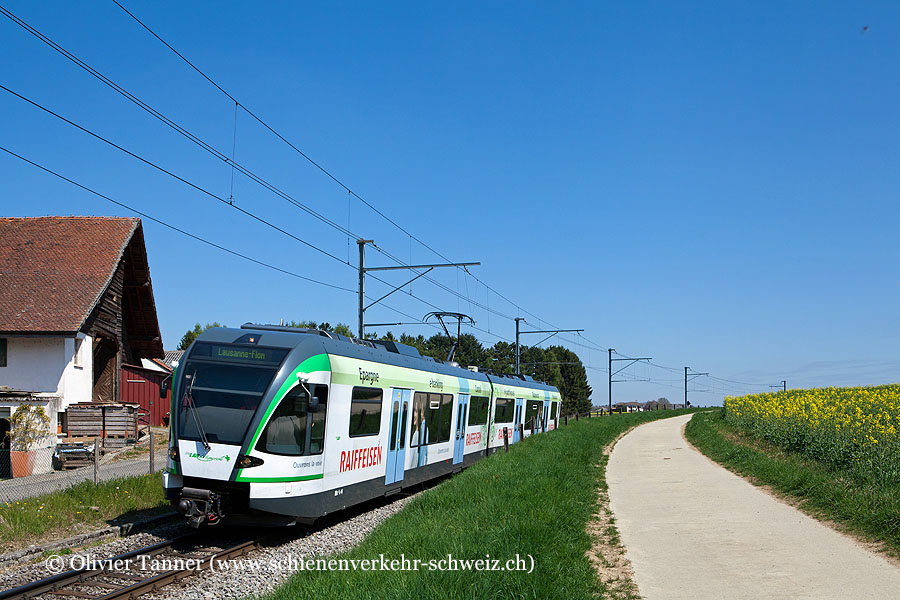 RBe 4/8 44 ’’Raiffeisen’’ als Regio Bercher – Lausanne-Flon