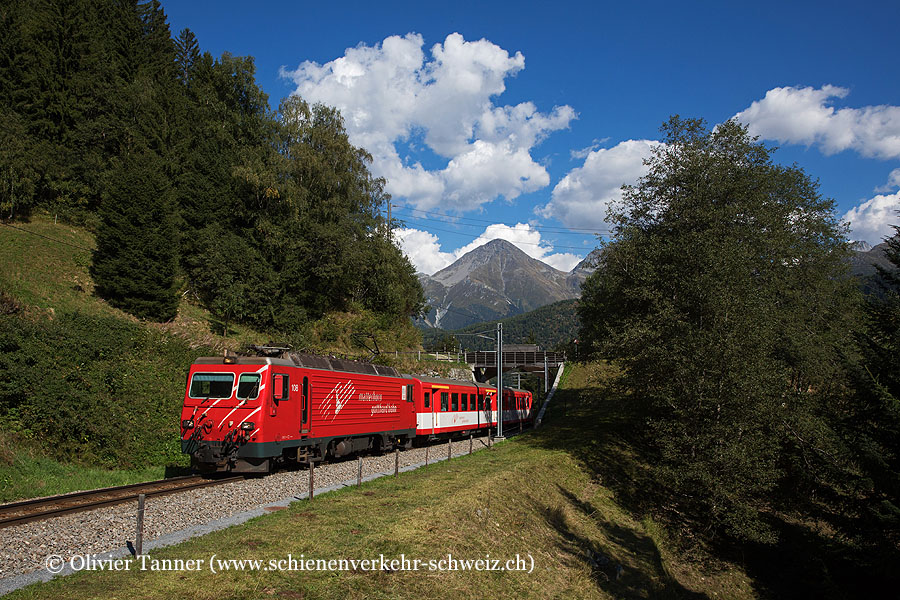 HGe 4/4’’ 108 als Regio Disentis/Mustér – Andermatt