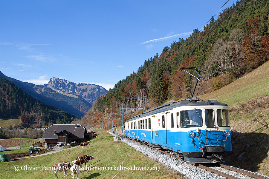 ABDe 8/8 4001 auf dem Weg nach Montreux