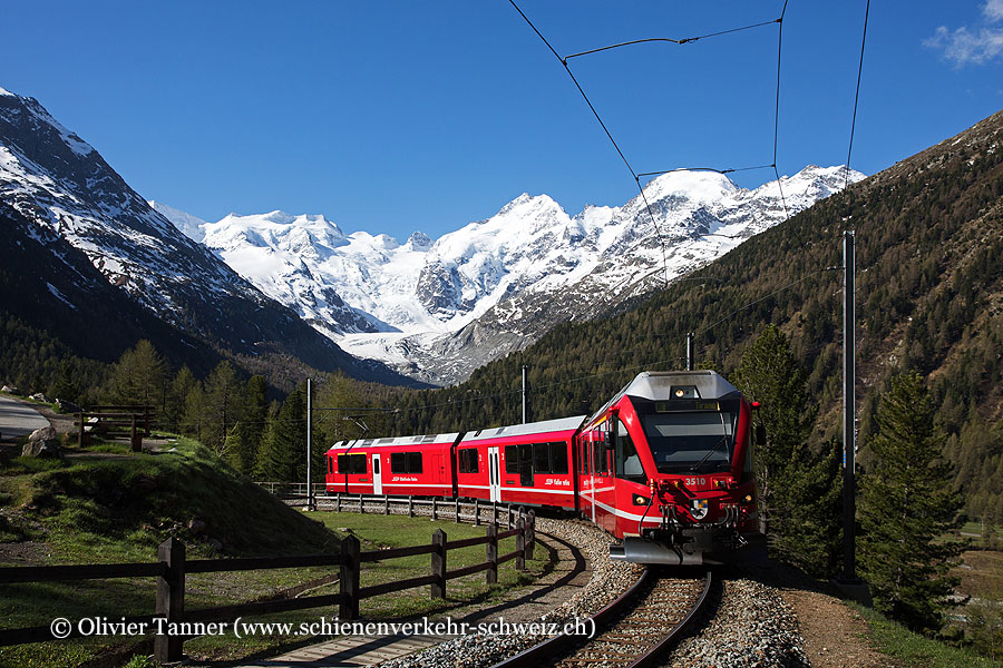 ABe 8/12 3510 als Regio St. Moritz – Tirano