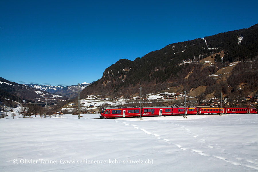 ABe 8/12 3512 mit RE Landquart – Davos Platz
