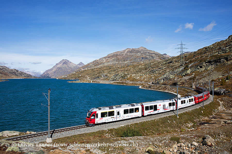 ABe 8/12 3512 ’’ABB’’ mit Regio St. Moritz – Poschiavo