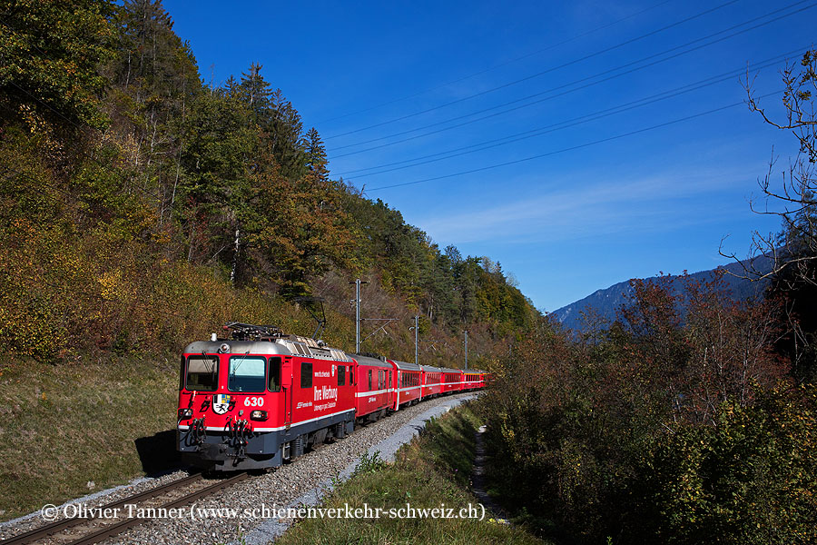 Ge 4/4’’ 630 mit RE Scuol-Tarasp – Chur – Disentis/Mustér
