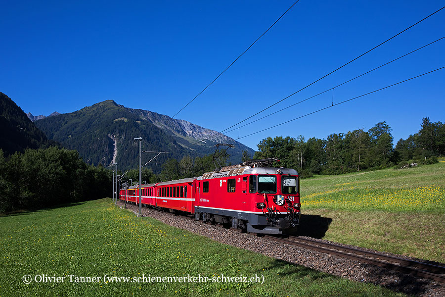 Ge 4/4’’ 631 mit RE Disentis/Mustér – Chur – Scuol-Tarasp