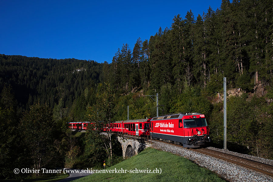 Ge 4/4’’’ 642 mit IR38 Chur – Albula – St. Moritz