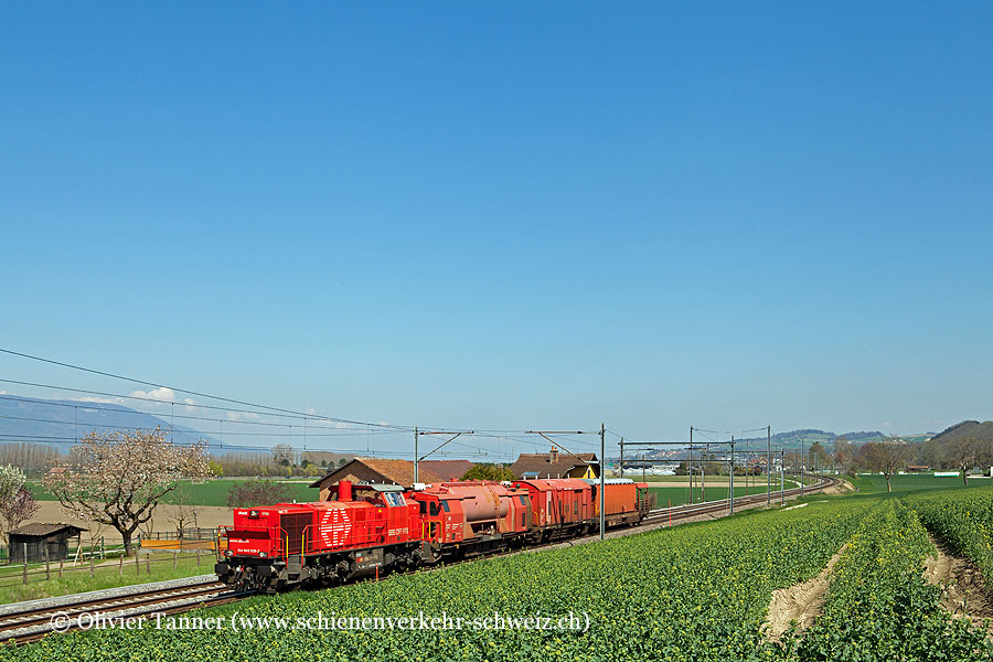 Am 843 028 mit dem Lösch- und Rettungszug