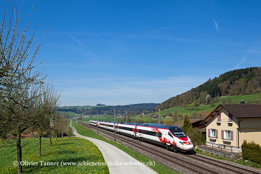 RABe 503 022 ’’Johann Wolfgang von Goethe’’ als EC Frankfurt – Basel – Luzern – Milano Centrale