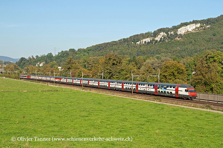 IC2000-Pendelzug mit Dino-Steuerwagen als IC Romanshorn – Zürich – Bern – Brig