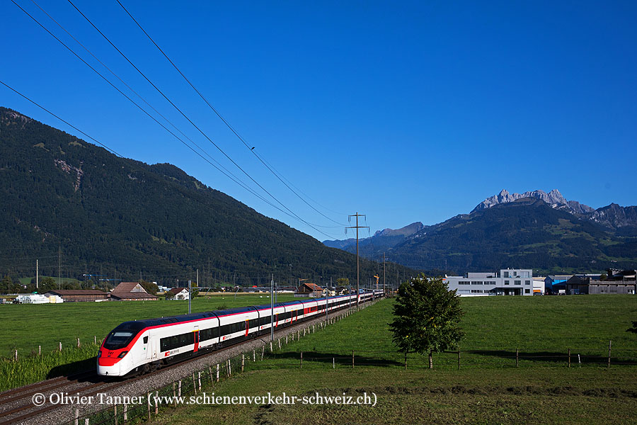 Giruno RABe 501 022 und RABe 501 001 als IC3 Chur – Zürich