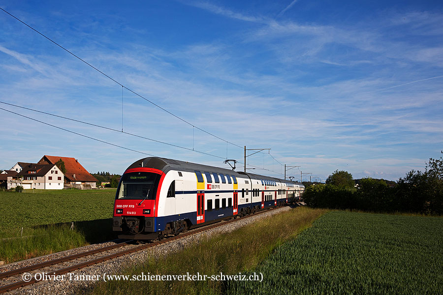 RABe 514 013 als S24 Zug – Zürich HB – Winterthur – Thayngen
