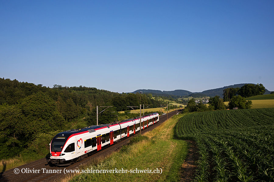 RABe 521 001 als Leermaterialzug von der Radsatzbehandlung in Zürich nach Basel