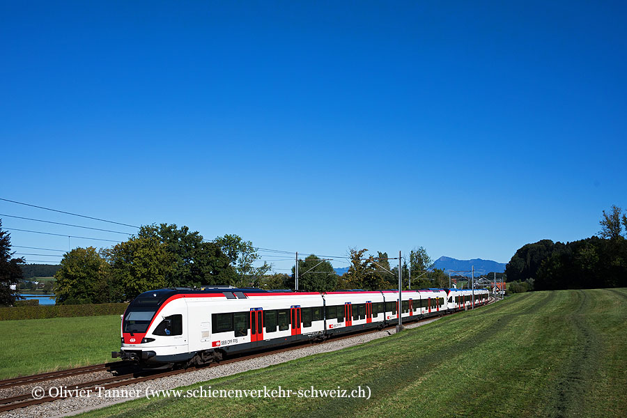 RABe 523 063 und RABe 523 008 als S1 Baar – Sursee