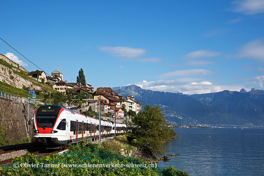 RABe 523 025 und RABe 523 030 als S2 Villeneuve – Lausanne – Vallorbe