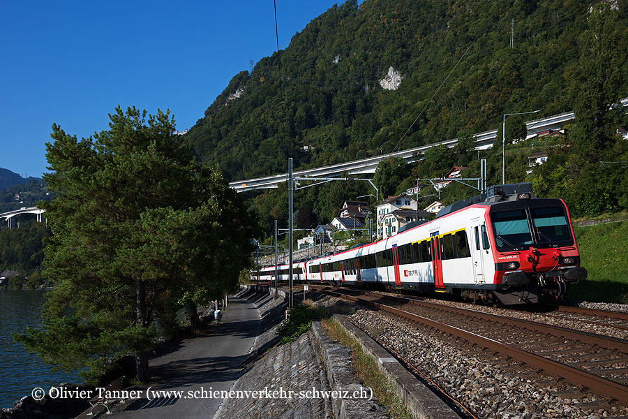 Domino mit RBDe 560 219 und RBDe 560 218 als RE Lausanne – St-Maurice