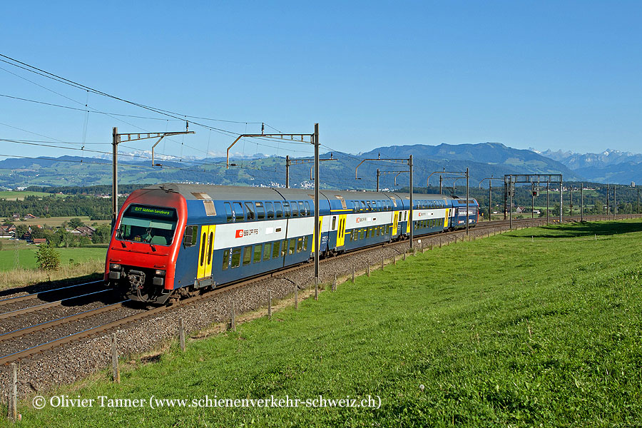 Re 450 Pendelzug mit Re 450 044 als Extrazug Zug – Rotkreuz – Wohlen – Lenzburg