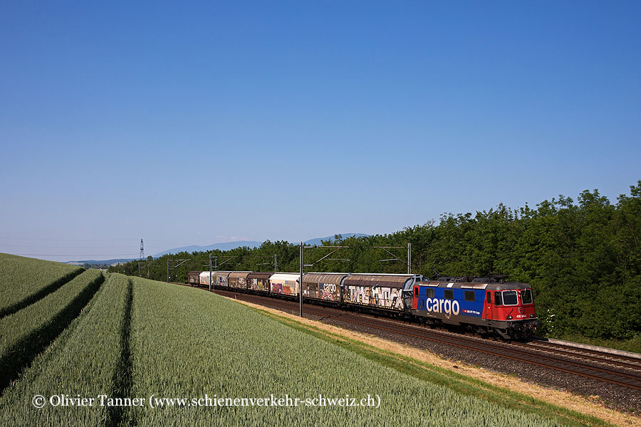 Re 420 344 mit Ferngüterzug in den RBL