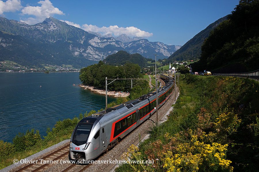 RABe 526 006 und RABe 526 123 & 223 als IR35 Chur – Zürich – Bern