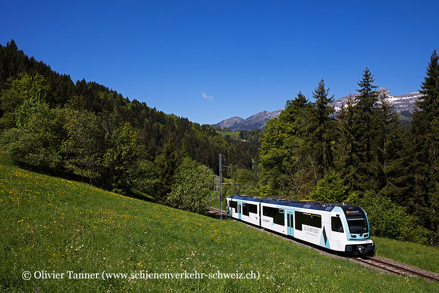 ABe 4/8 473 ’’Glacier 3000’’ als R71 Aigle – Les Diablerets
