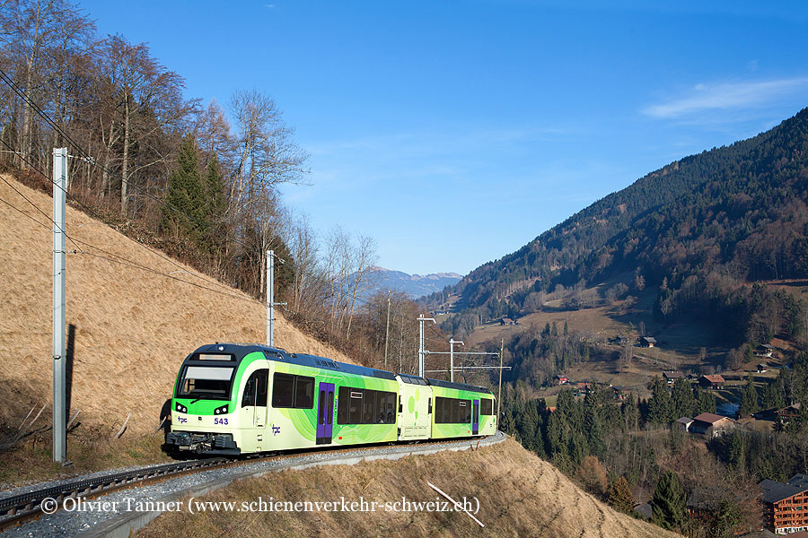 Beh 2/6 543 als Regio Aigle – Monthey – Champéry