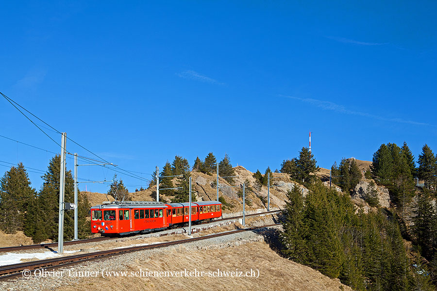 BDhe 4/4 5 auf dem Weg nach Rigi Kulm