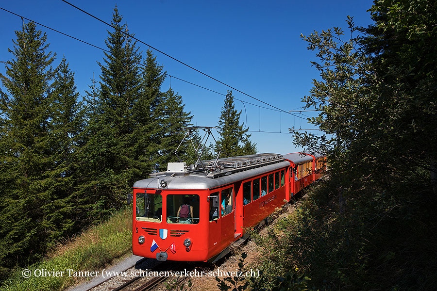BDhe 4/4 5 auf dem Weg nach Rigi Kulm