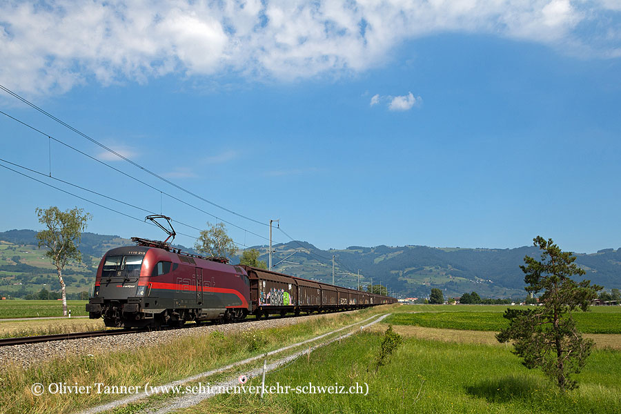 Br 1116 215 mit dem RedBull-Zug